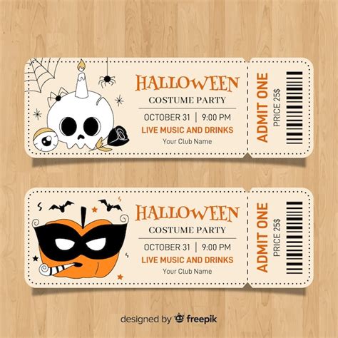 FREE Halloween Tickets Templates & Examples .